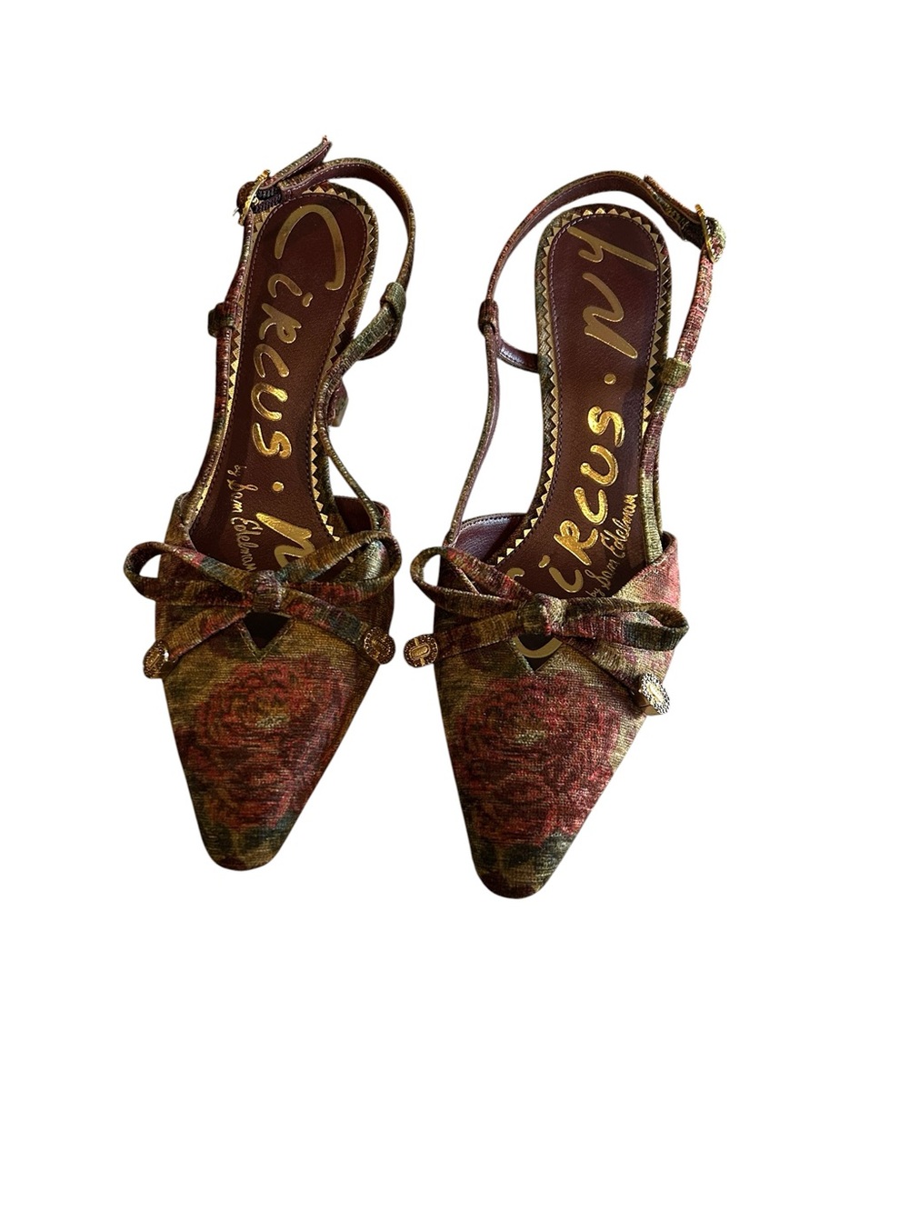 Sam Edelman Monica floral tapestry Slingback Heels - Picture 3 of 13